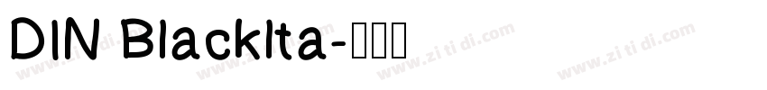 DIN Blacklta字体转换
